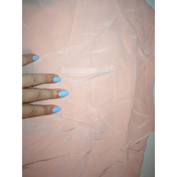 NWT $198 LAMB New Blush Pink Short Sleeve Silk Top Blouse S Womens Designer Work - Picture 6 of 8